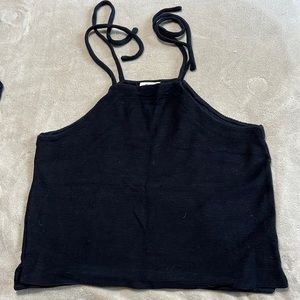 Madewell size XL black ties at the shoulder tank top